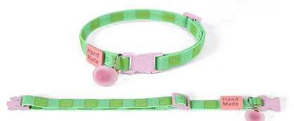 Elastic Plaid Dog Collar