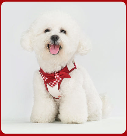 Plaid Bow Harness & Leash Set