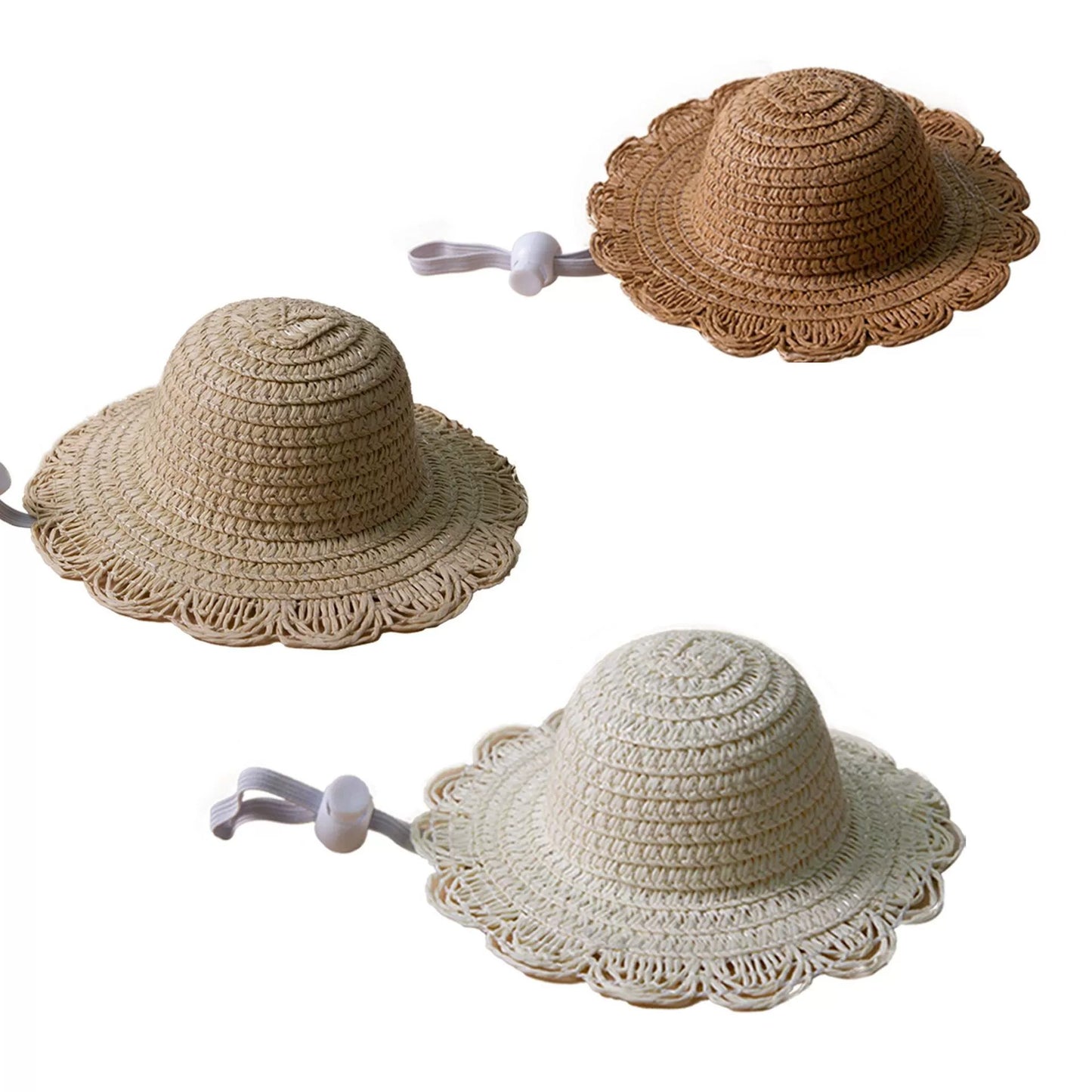 Woven Straw Dog Hat