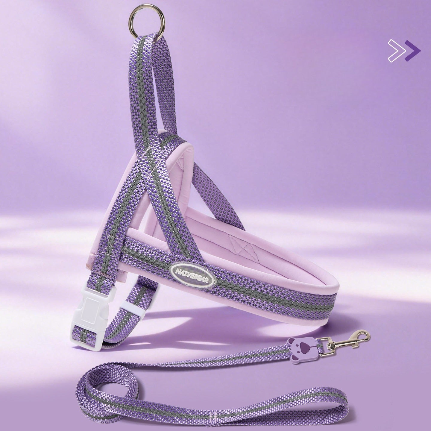 Reflective Mesh Harness & Leash Set