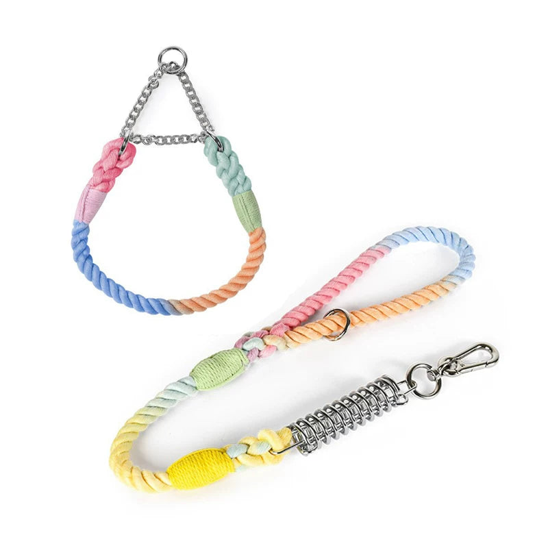 Braided Rope Collar & Leash Set