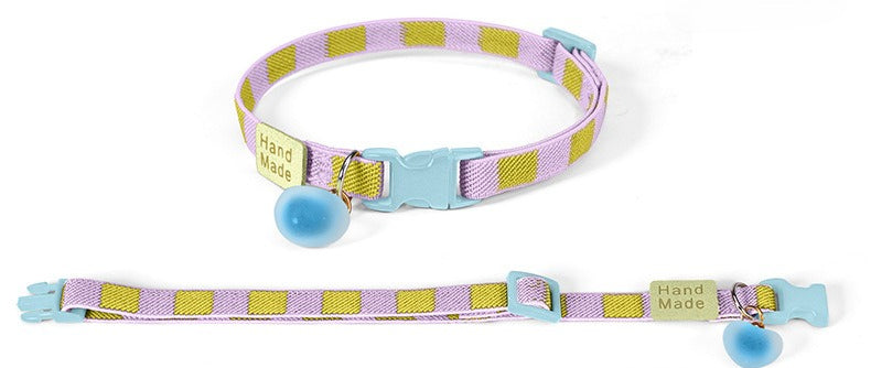Elastic Plaid Dog Collar