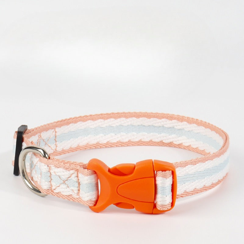 Woven Striped Dog Collar for Dogs – Multi