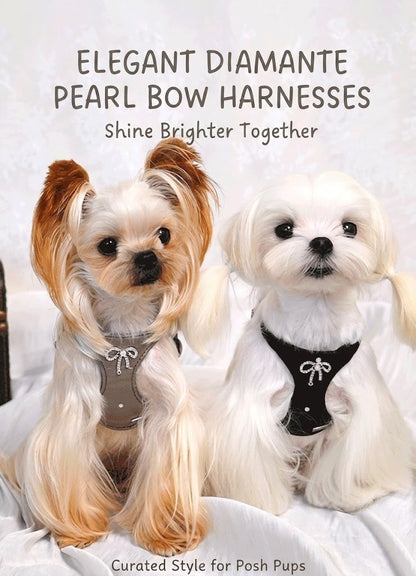 Pearl Bowknot Harness & Leash Set