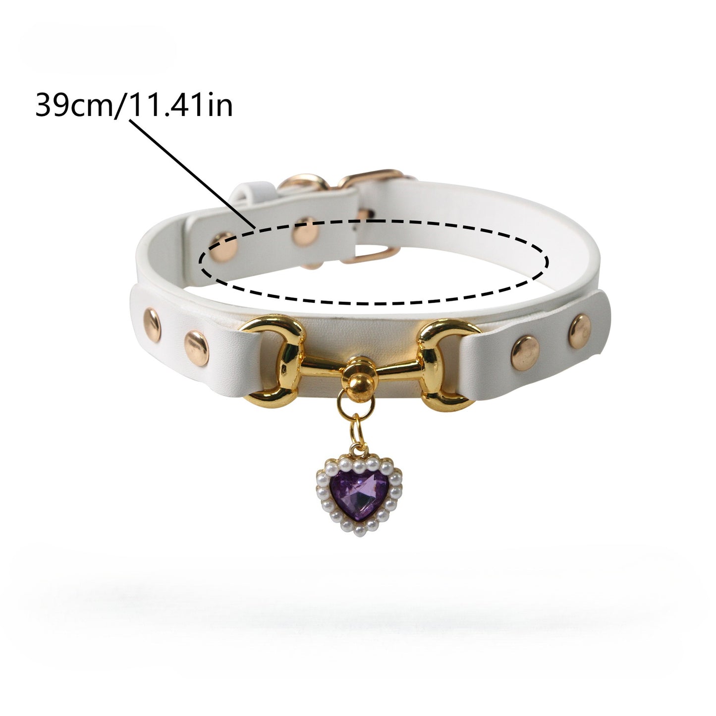 Faux Leather Charm Dog Collar for Dogs – Multi-Color