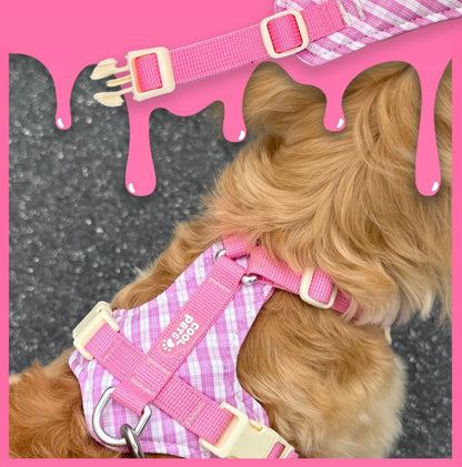 Plaid Lace Harness – Pink
