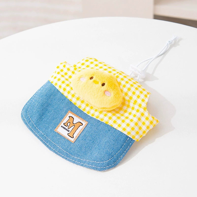 Plaid Denim Dog Hat