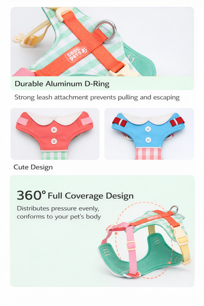 Preppy Plaid Dog Harness