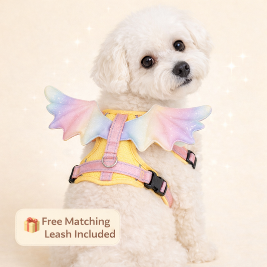Rainbow Wings Harness & Leash Set for Small Dogs