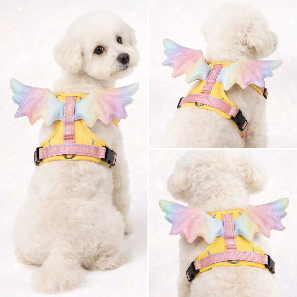 Rainbow Wings Harness & Leash Set for Small Dogs
