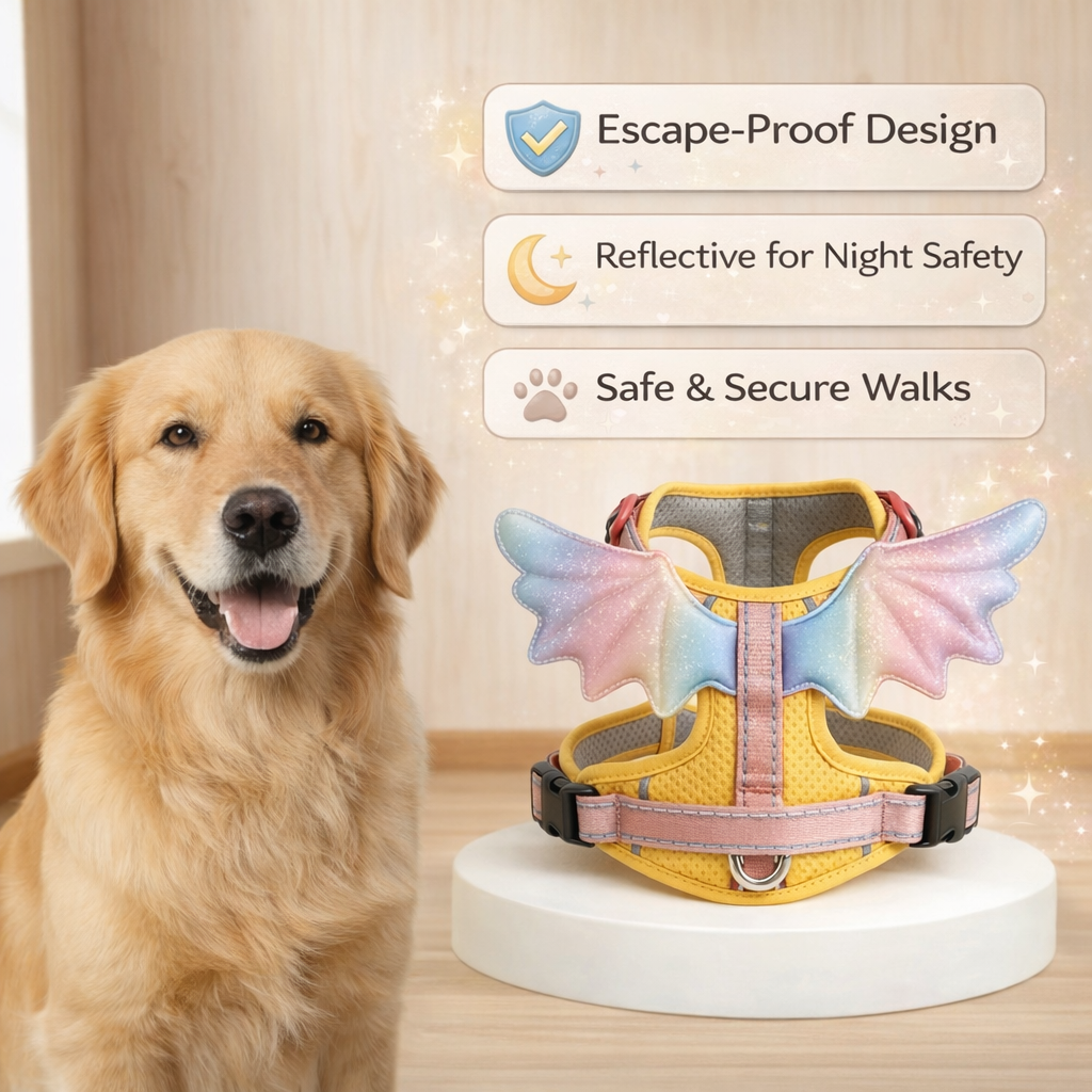 Rainbow Wings Harness & Leash Set for Small Dogs