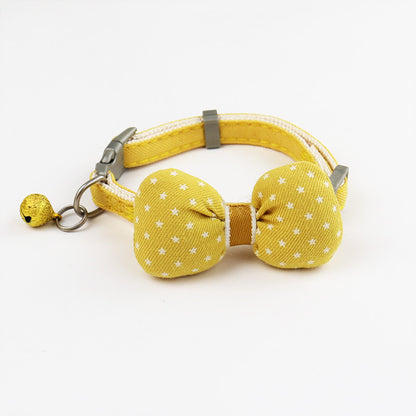 Star Pattern Bow Tie Collar for Dogs – Multi