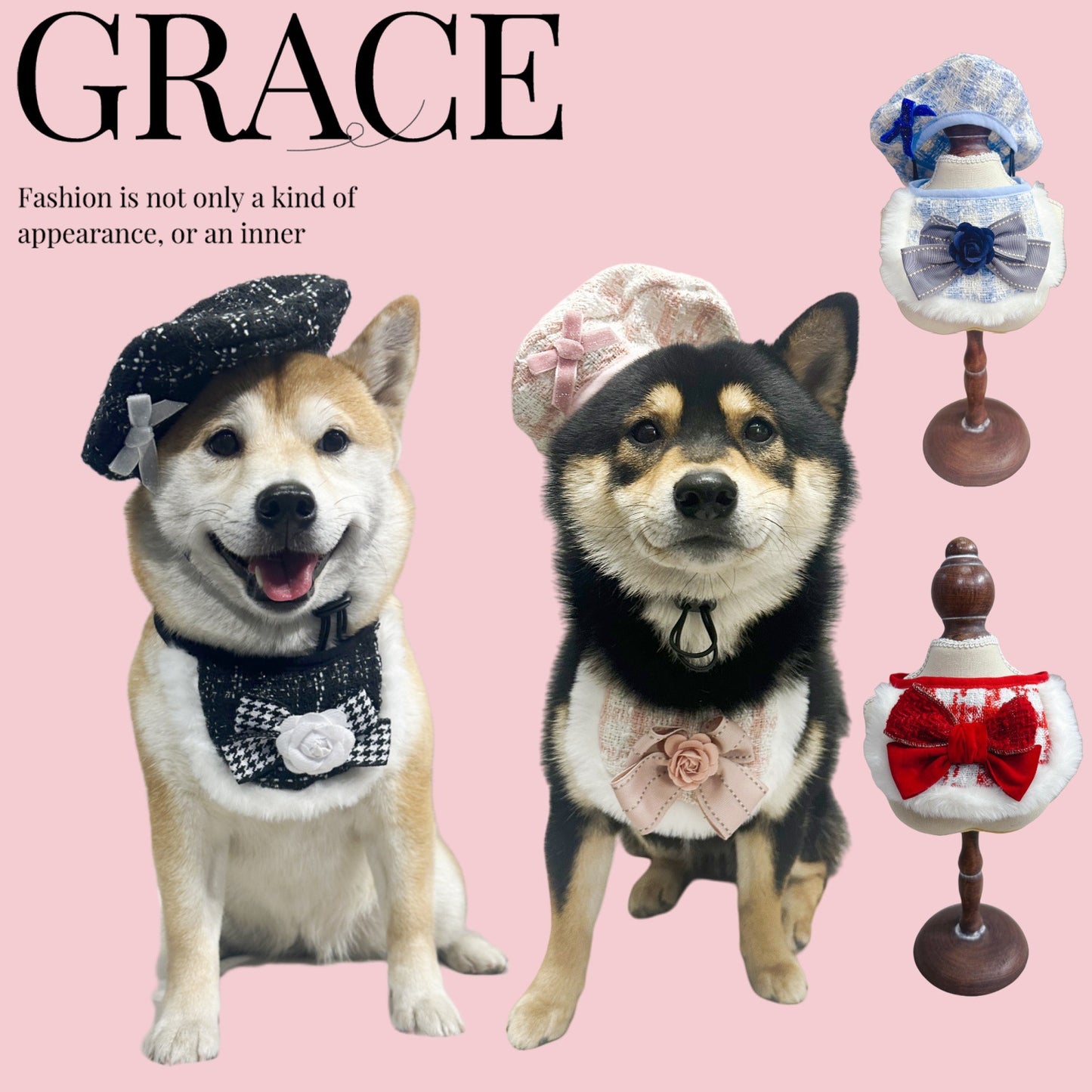 Plaid Dog Accessory Set for Dogs – Multicolor