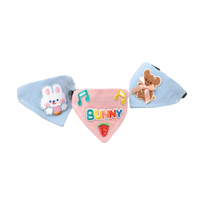 Cartoon Embroidered Dog Bandana