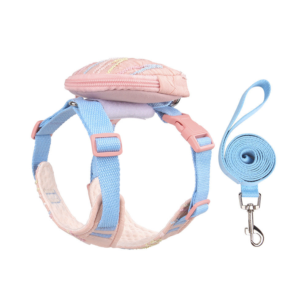Seersucker Harness, Leash & Bag Set