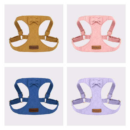 Soft Faux Suede Harness, Leash & Collar Set