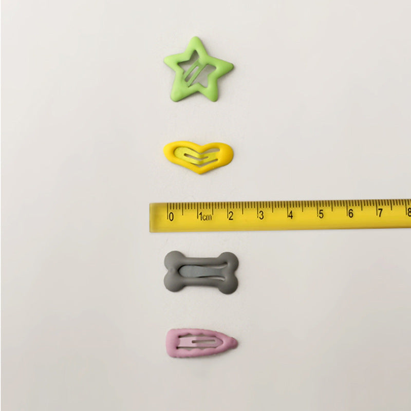 Matte Colorful Hair Clips Set – Multi