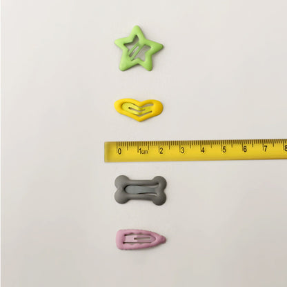 Matte Colorful Hair Clips Set – Multi