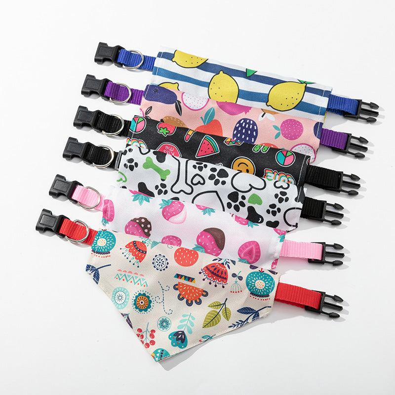 Printed Buckle Dog Bandana