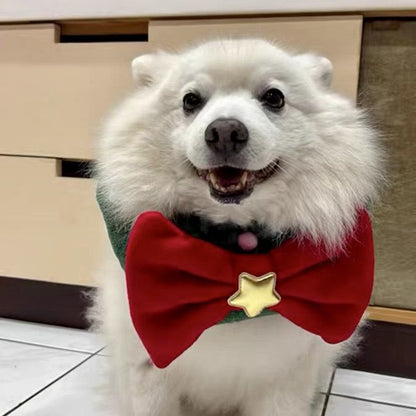 Christmas Wreath Dog Necklace – Green