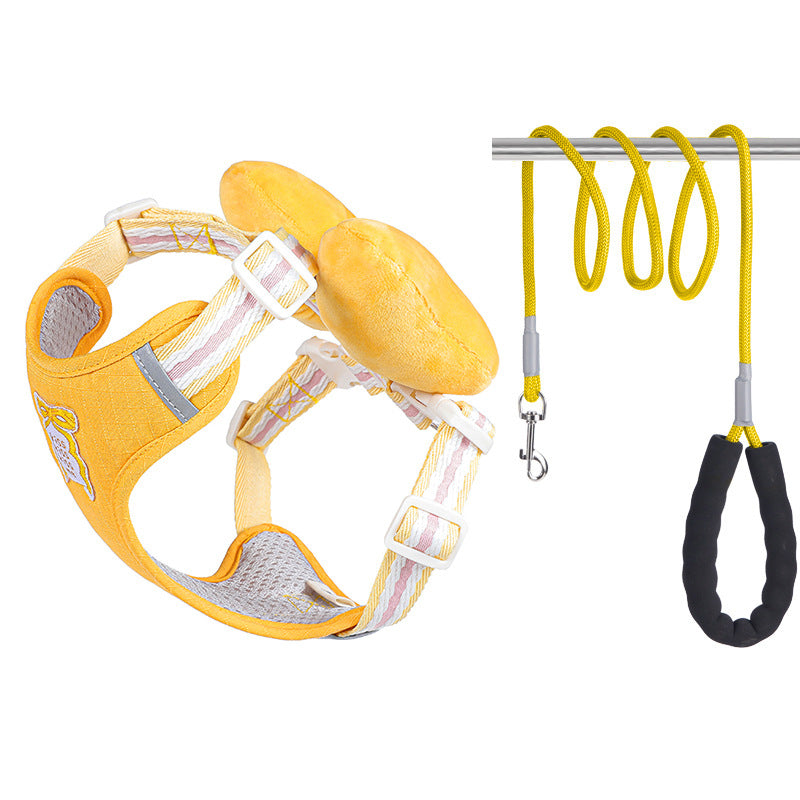Plush Bow Harness & Leash Set
