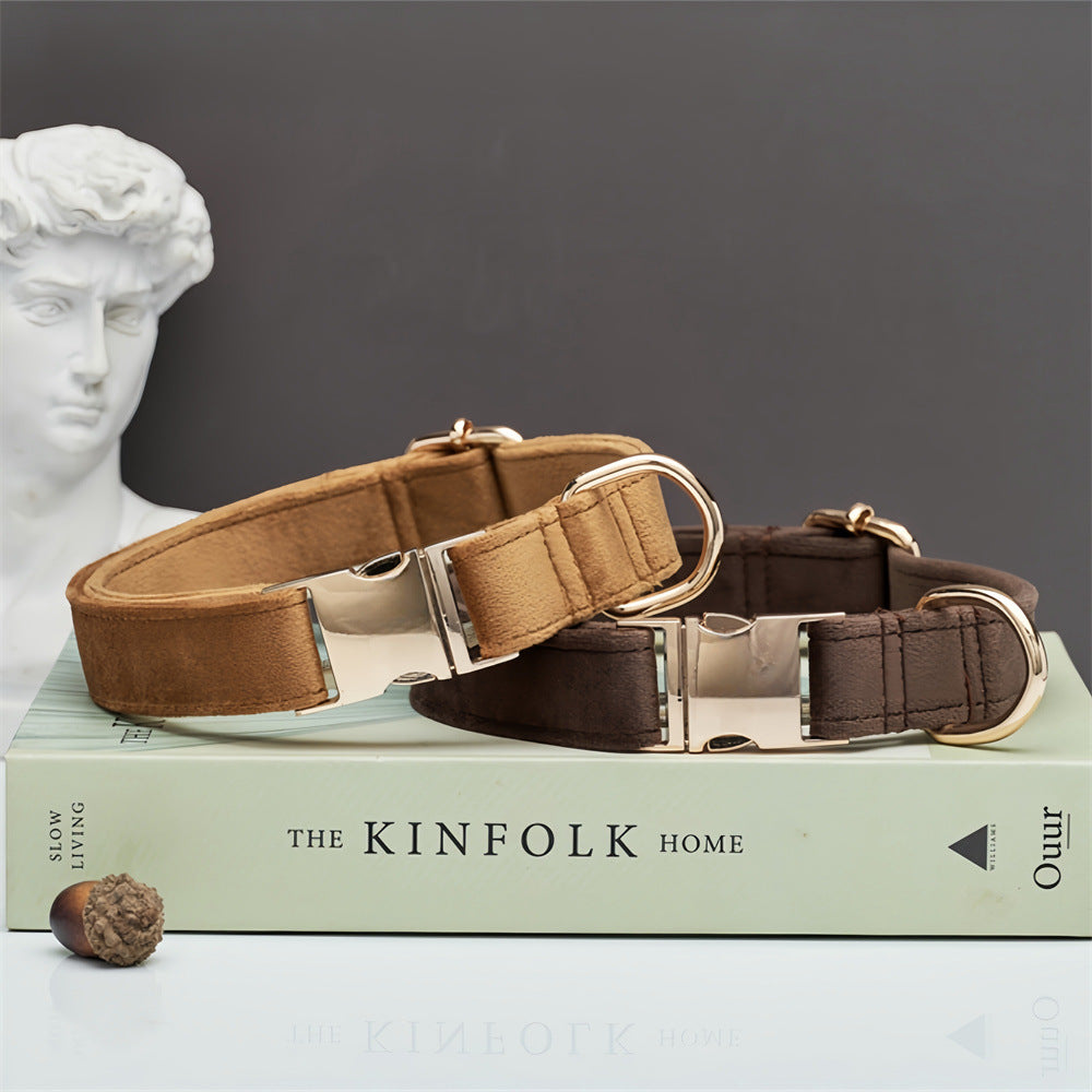 Personalized Velvet Collar & Leash Set