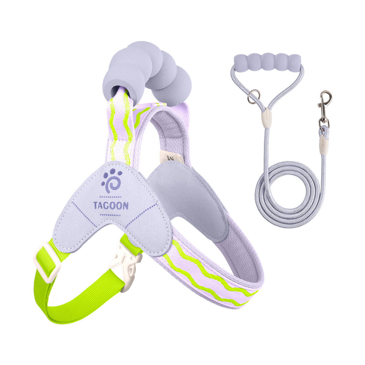 Wave Pattern Harness & Leash Set