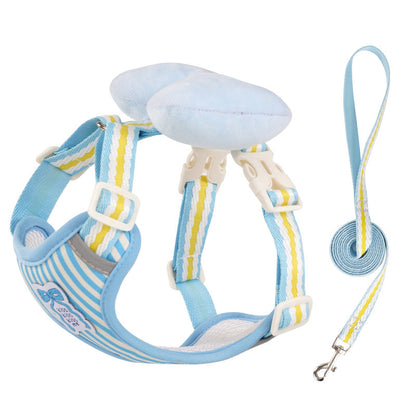 Striped Bowtie Vest Harness for Dogs