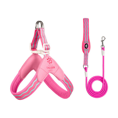 Wave Pattern Harness & Leash Set