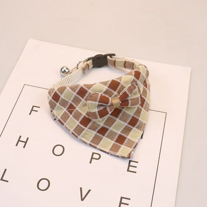 Plaid Bow Dog Bandana