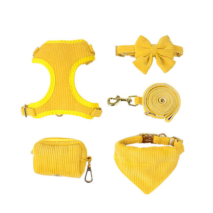 Corduroy Bow Collar Set