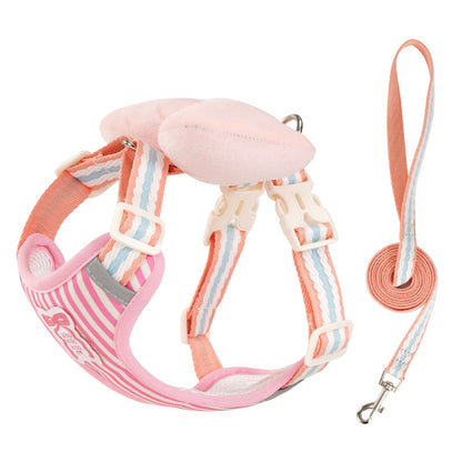 Striped Bowtie Vest Harness for Dogs