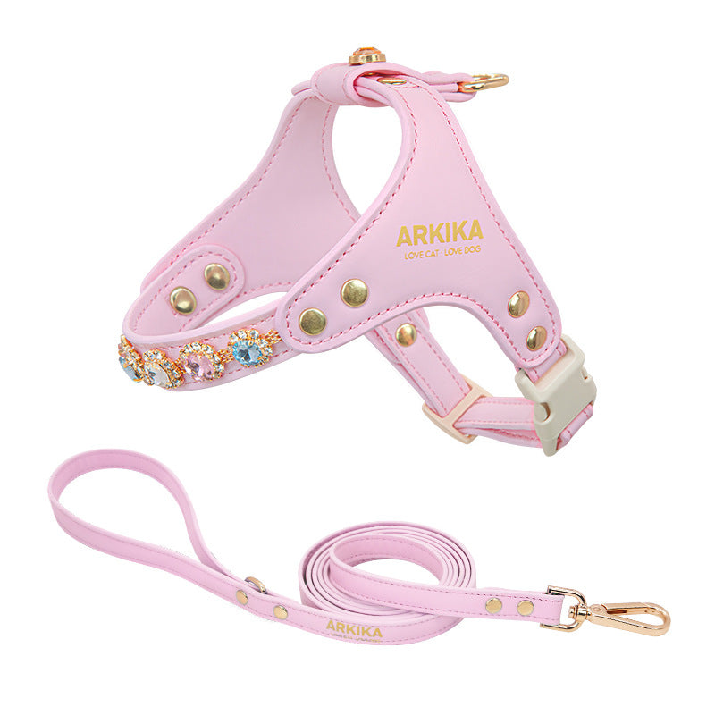 Sparkle Rhinestone Harness & Leash Set