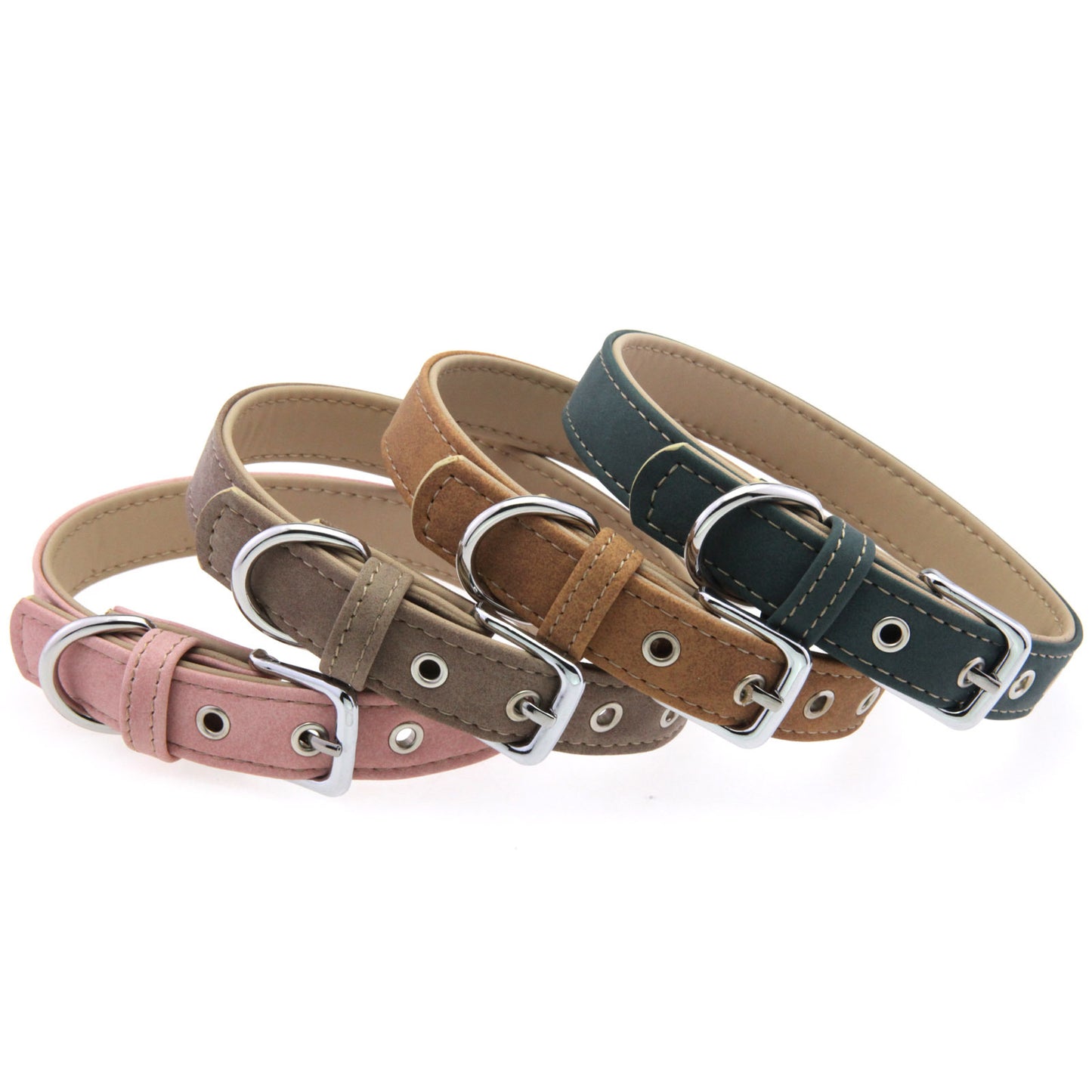 Matte PU Leather Dog Collar