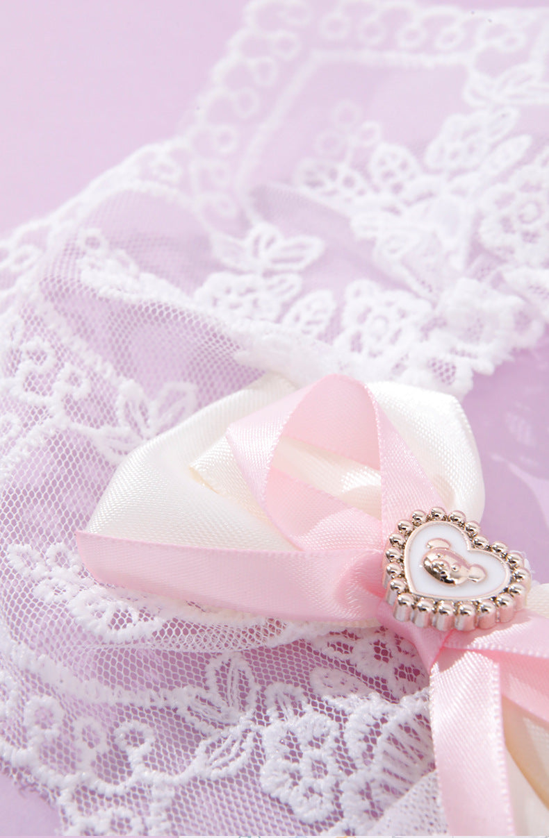 Lace Bow Dog Necklace