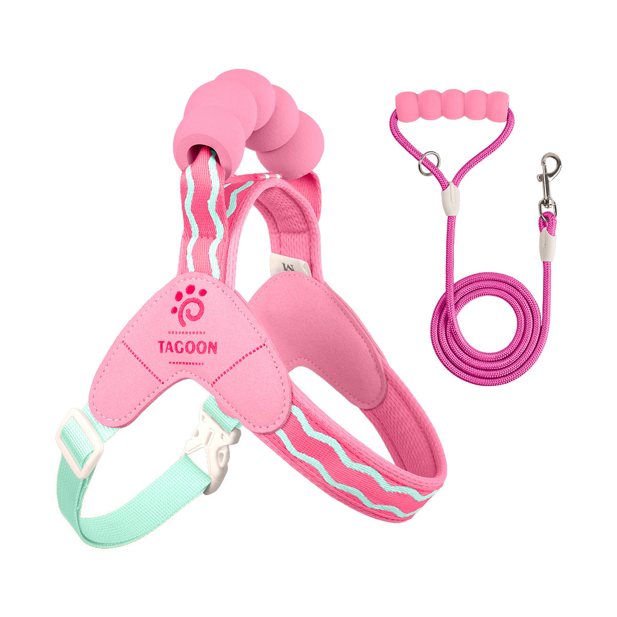 Wave Pattern Harness & Leash Set