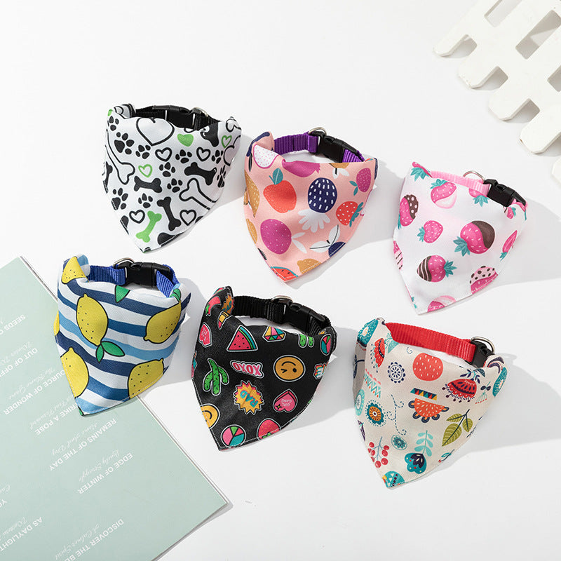 Printed Buckle Dog Bandana