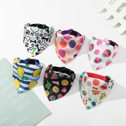 Printed Buckle Dog Bandana