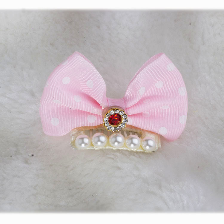 Polka Dot Dog Bow for Dogs – Multi