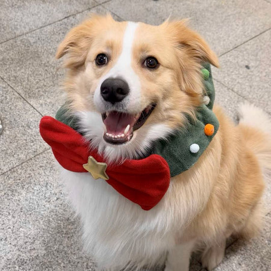 Christmas Wreath Dog Necklace – Green