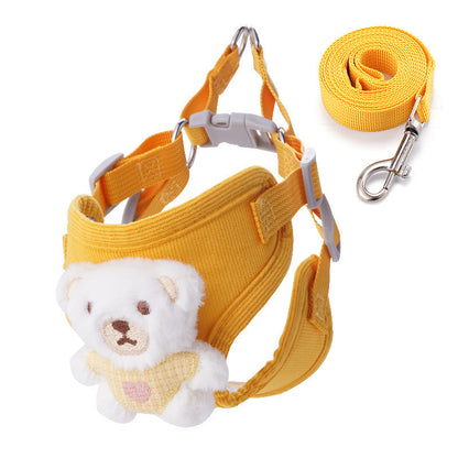 3D Cartoon Bear Dog Accessory Set for Dogs – Pink