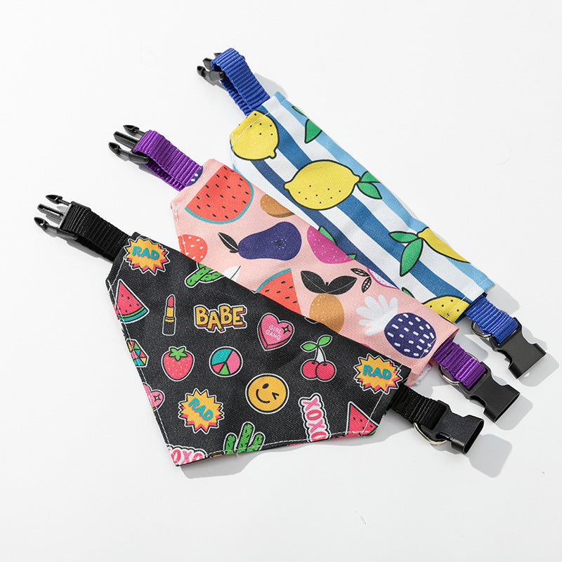 Printed Buckle Dog Bandana