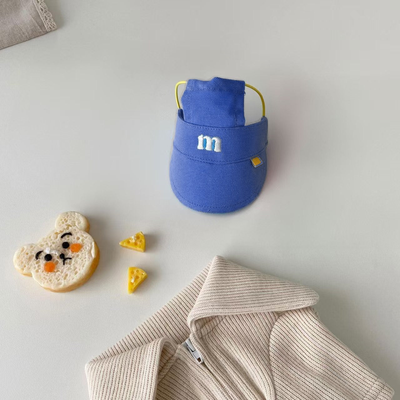 Embroidered Letter Sun Hat for Dogs – Blue