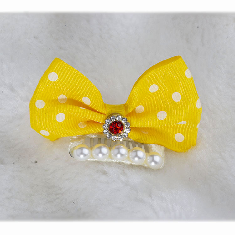Polka Dot Dog Bow for Dogs – Multi
