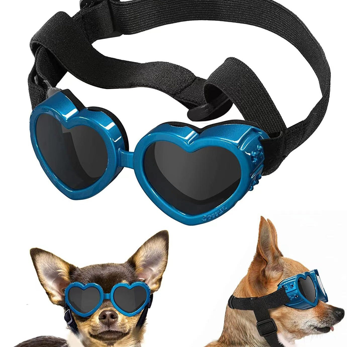 Heart Shaped Foldable Sunglasses for Dogs – Pink
