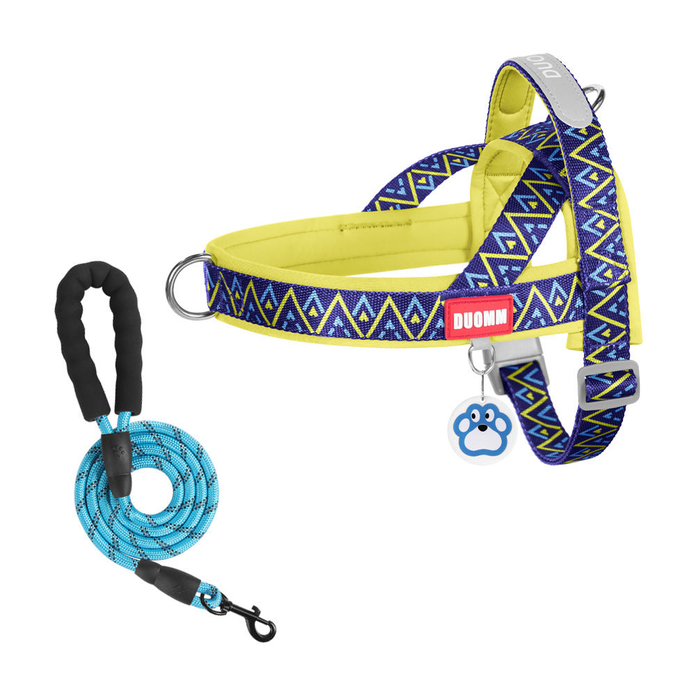 Geometric Reflective Harness & Leash Set