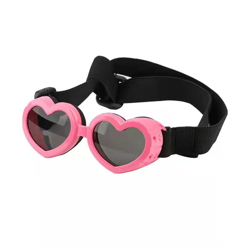 Heart Shaped Foldable Sunglasses for Dogs – Pink