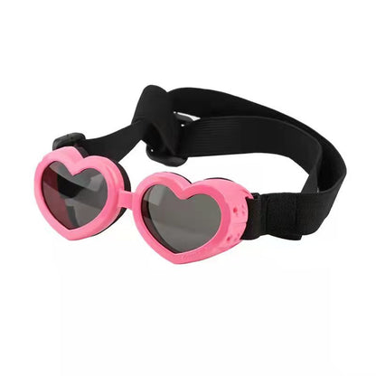 Heart Shaped Foldable Sunglasses for Dogs – Pink