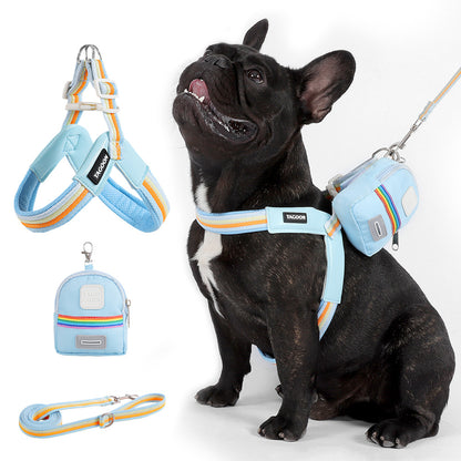 Rainbow V-Shaped Harness & Leash Set