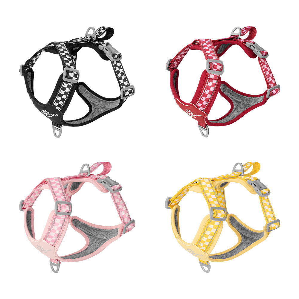 Checkerboard Reflective Dog Harness